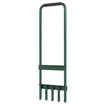 Outsunny Gazonbeluchter, 30 cm breed, handmatige gazonbeluchter met antislip handvat voor tuinen en erven, donkergroen