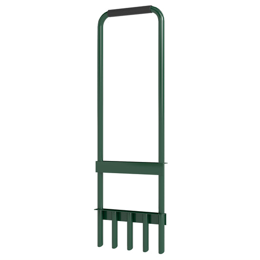 Outsunny Gazonbeluchter, 30 cm breed, handmatige gazonbeluchter met antislip handvat voor tuinen en erven, donkergroen