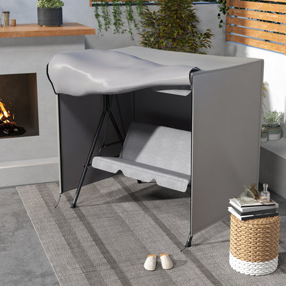 Outsunny beschermhoes voor Hollywood schommel, scheurvast, waterdicht, stofdicht, polyester, 177 x 114 x 152 cm, grijs
