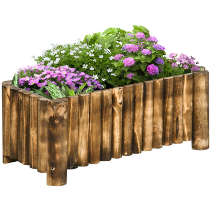 Outsunny Hochbeet, Kräuterbeet, Gemüsebeet, Blumenbeet, Pflanzkasten, Kiefernholz 78x35x30 cm
