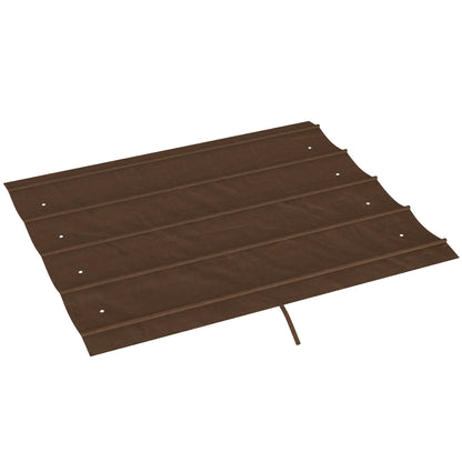 Outsunny vervangingsdak voor tuinprieel 2,85 x 2 m, uitschuifbaar, eenvoudige montage, polyester, koffie