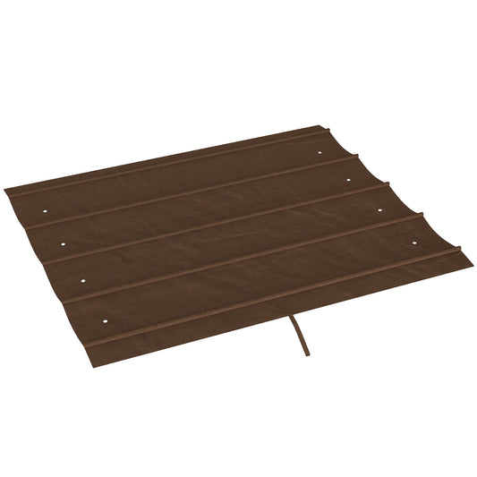 Outsunny vervangingsdak voor tuinprieel 2,85 x 2 m, uitschuifbaar, eenvoudige montage, polyester, koffie