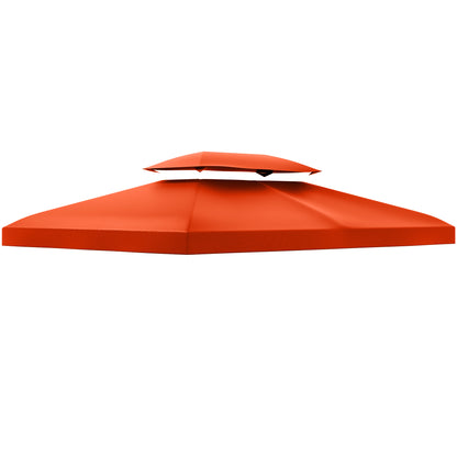 Outsunny vervangingsdak voor tuinpaviljoens 3x4m polyester koffie
