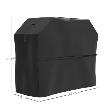 Outsunny BBQ-grillhoes met klittenbandsluiting, zwart, 147 x 61 x 122 cm