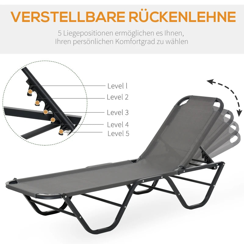 Outsunny verstelbare ligstoel