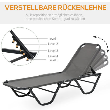 Outsunny verstelbare ligstoel