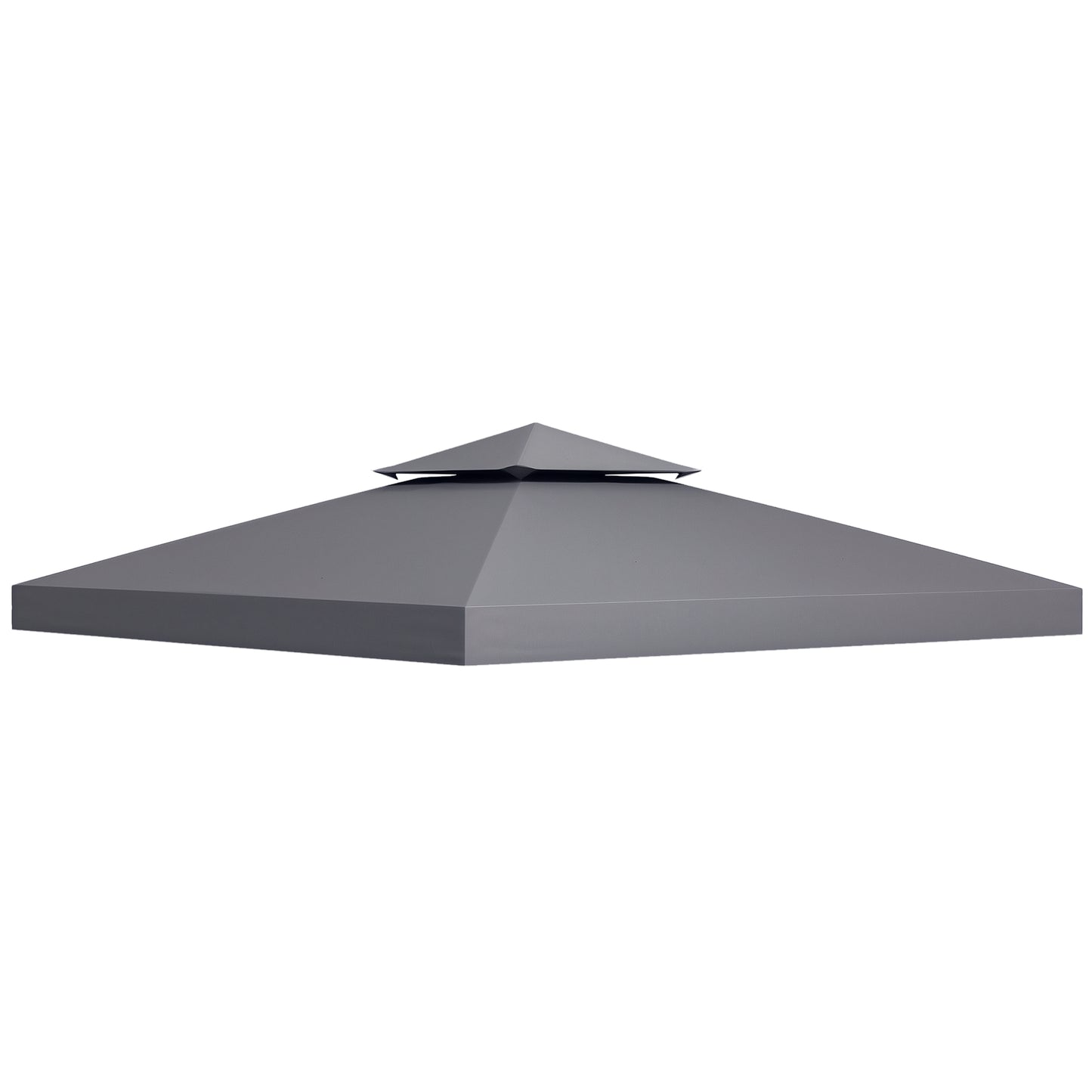 Outsunny Ersatzdach für 3x3 m Pavillon, wasserabweisendes Pavillondach für Metallpavillons, Ersatzdach für Gartenpavillons, Partyzelte, Gartenzelte, Polyester, dunkelgrau