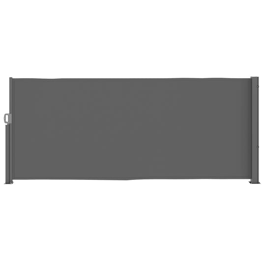 Outsunny Ausziehbare Seitenmarkise, blickdicht, Wandmontage, Sichtschutz, beschichtet, 300 x 140 cm, Dunkelgrau
