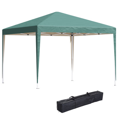Outsunny Pavilion, 2,95 x 2,95 m opvouwbaar paviljoen, tuinpaviljoen, feesttent, UV-bescherming, staal + Oxford-stof, groen