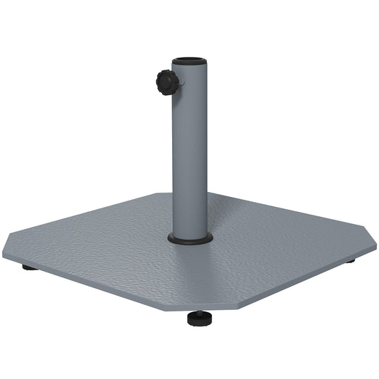 Outsunny Sonnenschirmständer aus Metall, 18,5 kg, quadratischer Sonnenschirmhalter für Sonnenschirme mit 32/38/48 mm Durchmesser
