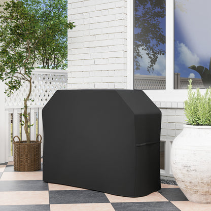 Outsunny Grillabdeckung, Schutzhülle für Grills, wetterfest, 147 x 61 x 120 cm, Schwarz