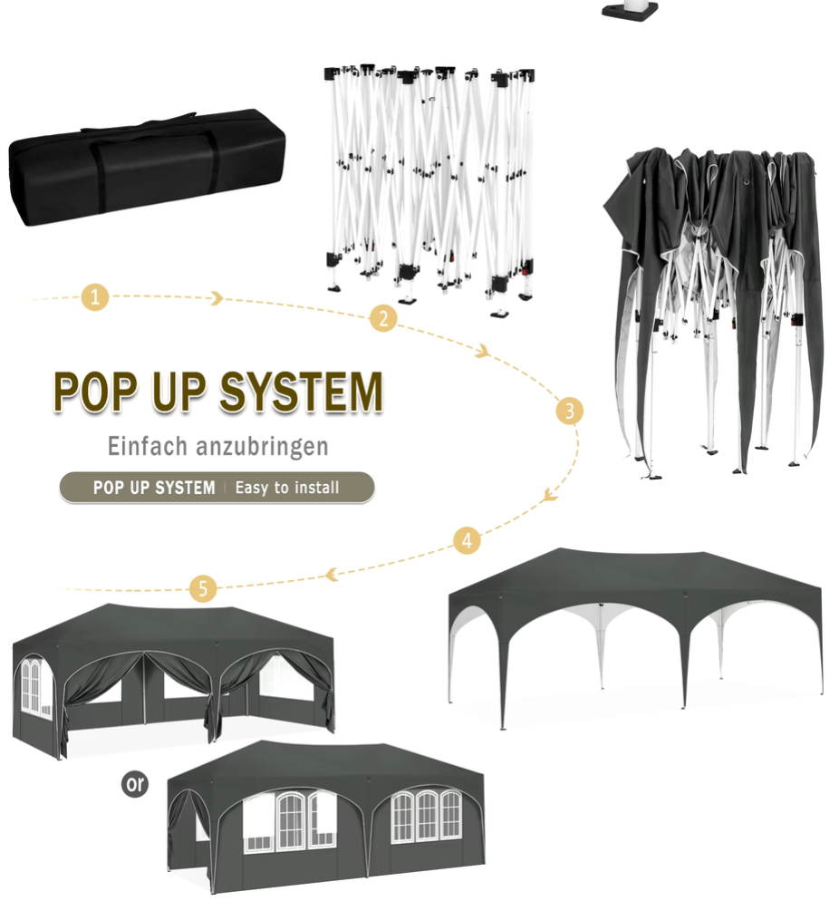 Easy Up Partyzelt 6x3 