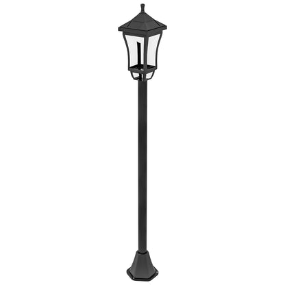 Outsunny Solar-Gartenlaterne 127 cm Gartenlampe mit kaltweißem LED-Licht, Lichtsensor IP44 wasserdicht