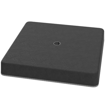 Outsunny Fußgewichte für Sonnenschirmständer, wasserdicht, sandbefüllbar, Kunststoff, 89 x 89 x 10,5 cm (L x B x H), schwarz