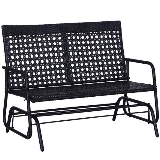 Outsunny Schaukelbank Gartenschaukel Gartenbank Sitzschaukel 2-Sitzer Polyrattan