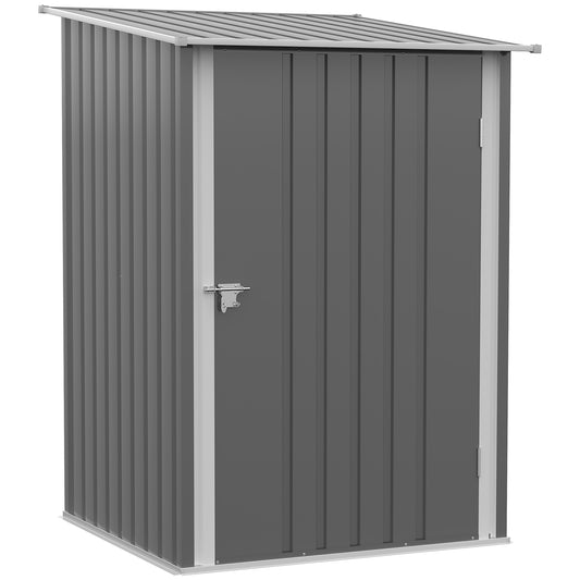 Outsunny stalen tuinhuis 100 x 103 x 160 cm grijs