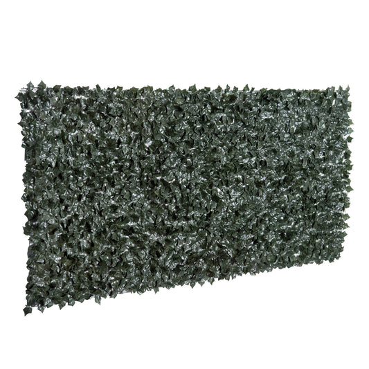 Künstliche Sichtschutzhecke von Outsunny, UV-beständiger Sichtschutz, grüner Balkonschutz, Laubschutzzaun, Sichtschutzhecke, künstliche Mauer 300 x 150 cm für Gartenhochzeiten