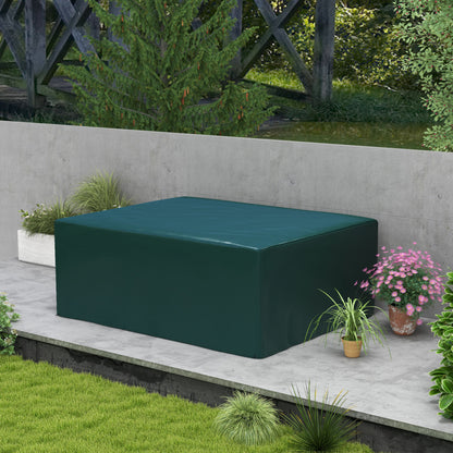 Outsunny Gartenmöbelabdeckung, winterfest, wasserdicht, UV-beständig, Stoffabdeckung für Gartentische und Terrassenmöbel, rechteckig, 235 x 190 x 90 cm, Grün