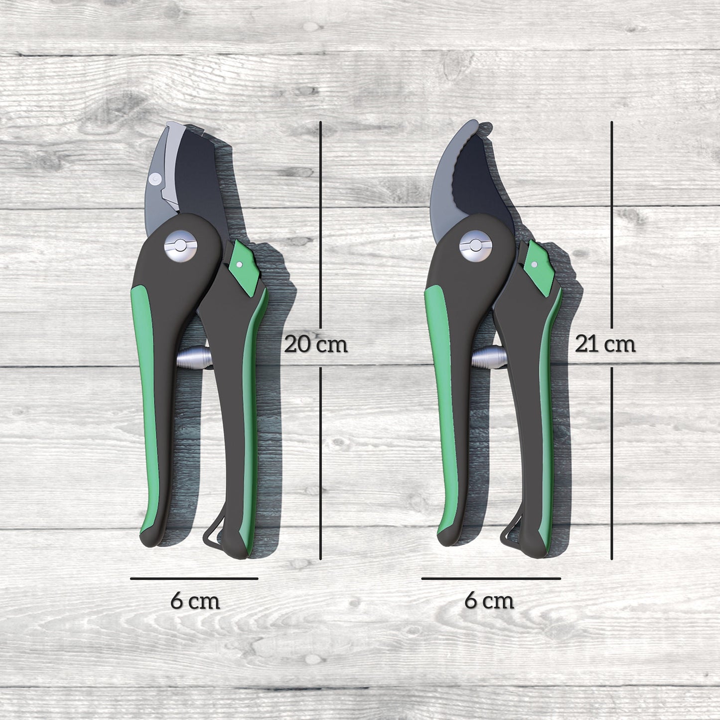 Outsunny Garden Tool Set, 2-Piece, Metal Garden Tools with Garden Shears, Green and Black