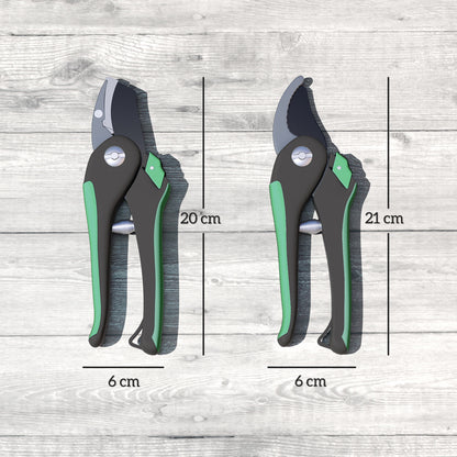 Outsunny Garden Tool Set, 2-Piece, Metal Garden Tools with Garden Shears, Green and Black
