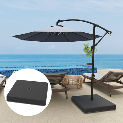 Outsunny Fußgewichte für Sonnenschirmständer, wasserdicht, sandbefüllbar, Kunststoff, 89 x 89 x 10,5 cm (L x B x H), schwarz