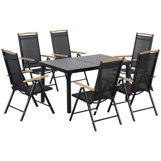 Outsunny opvouwbare tuinset 7 stuks