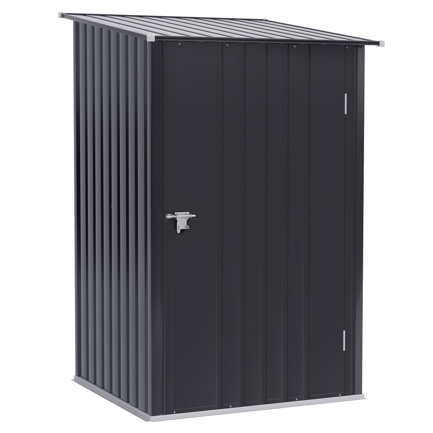 Outsunny stalen tuinhuis 100 x 103 x 160 cm donkergrijs